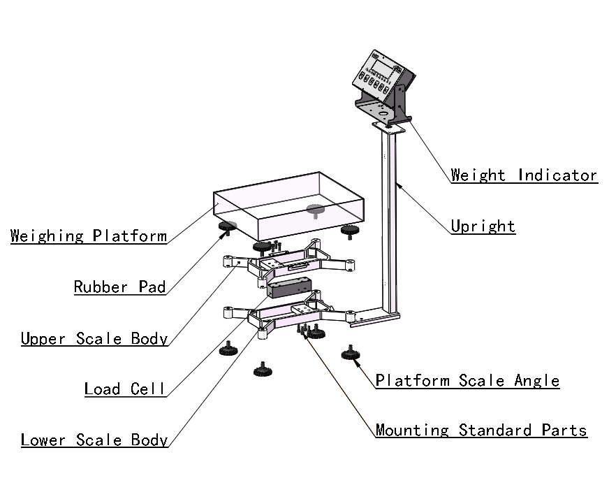 Flat Steel Stainless Steel Platform Scale MT Series Microtess