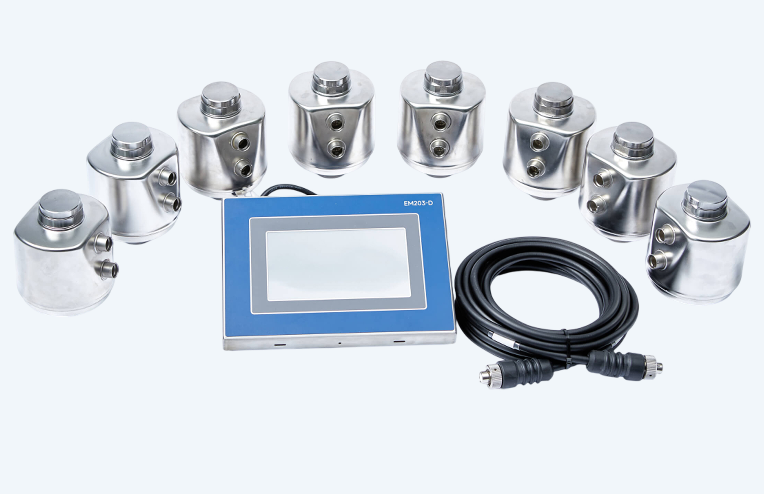 Canister Compression Load Cell P580SD & EM203D Weight Indicator and Controller – Transforming Heavy Industry Weighing